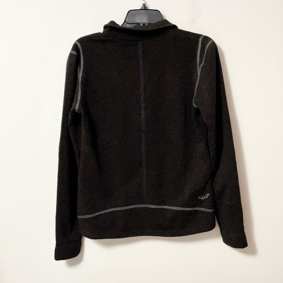 Kuhl Dark Brown Full zip sweater Jacket with Gray Accents - Picture 3 of 5